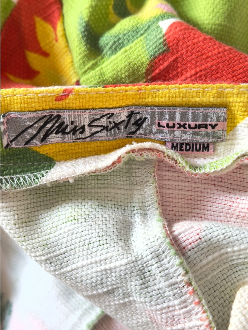 Miss Sixty Hibiscus Lime Green Floral Halter Dress - Picture 7 of 9